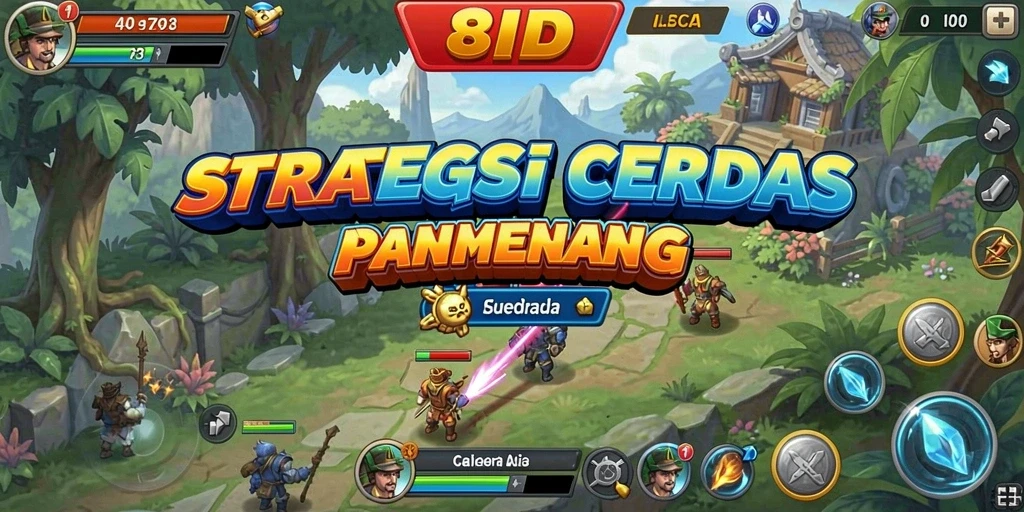 Tampilan seru dari gameplay strategi 8ID dengan berbagai unit dan taktik.