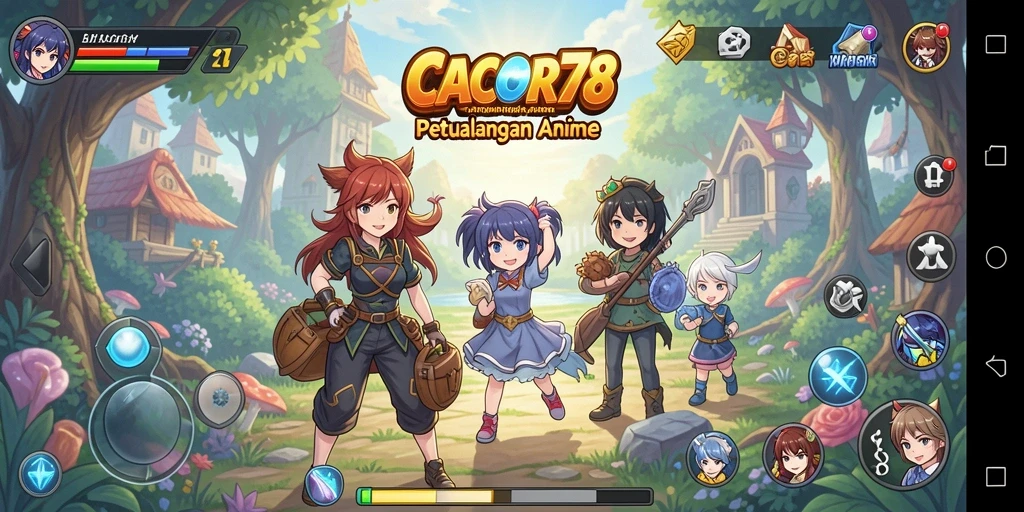 Tangkapan layar <strong>CACOR78</strong> menampilkan aksi seru dalam petualangan Anime yang penuh warna.