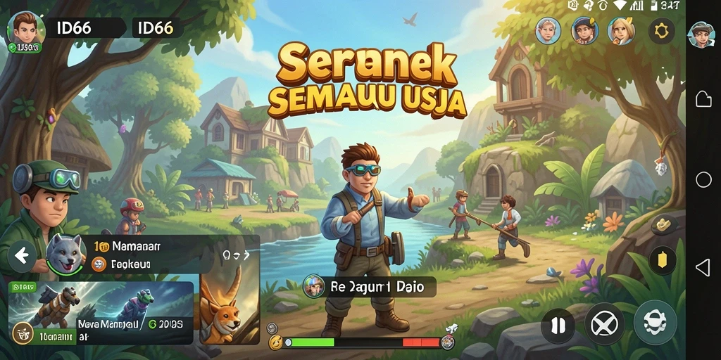 Screenshot gameplay ID66 yang menampilkan momen seru dan santai.