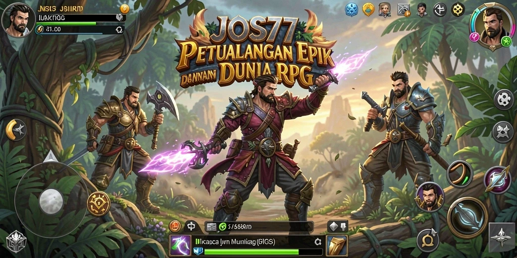 Tampilan gameplay JOS77 menampilkan karakter dalam aksi pertarungan epik.