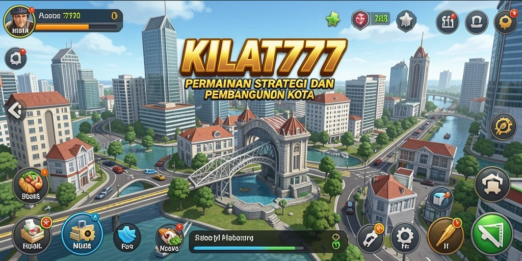 Screenshot permainan menunjukkan strategi pembangunan kota yang menarik.