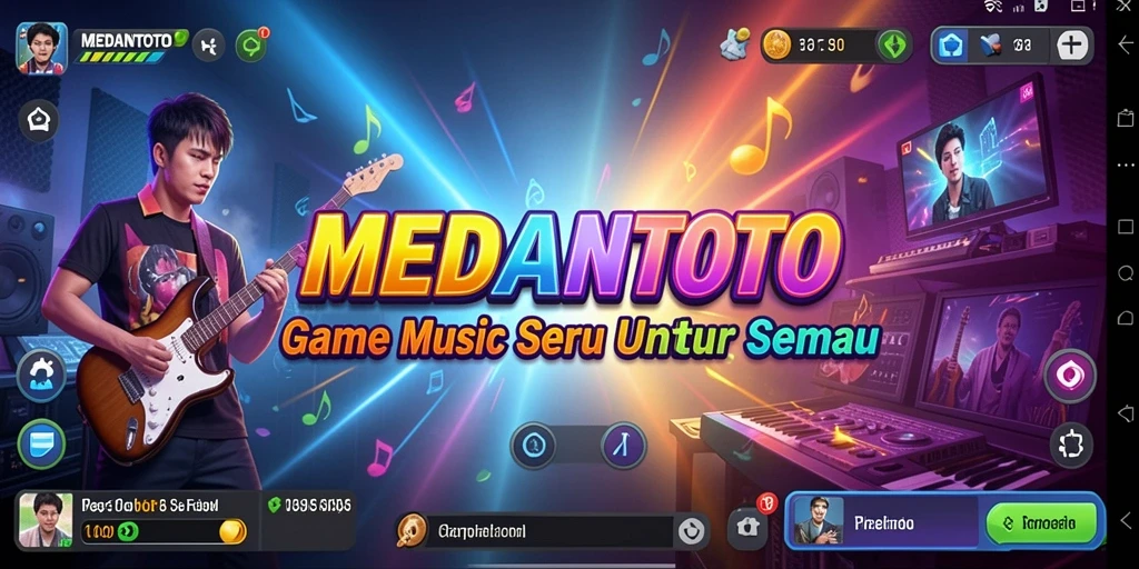 Screenshot gameplay MEDANTOTO yang menunjukkan pengalaman bermain musik.