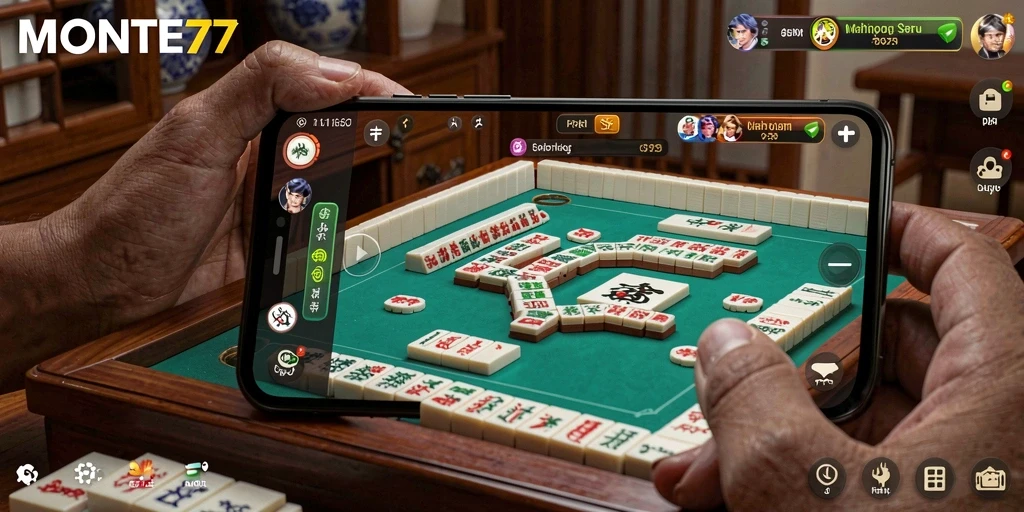 Tampilan gameplay menarik dari MONTE77 dengan suasana Mahjong yang mendebarkan.