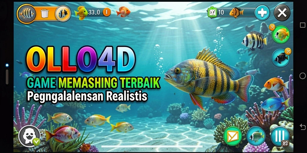 Gameplay OLLO4D yang realistis saat memancing di danau