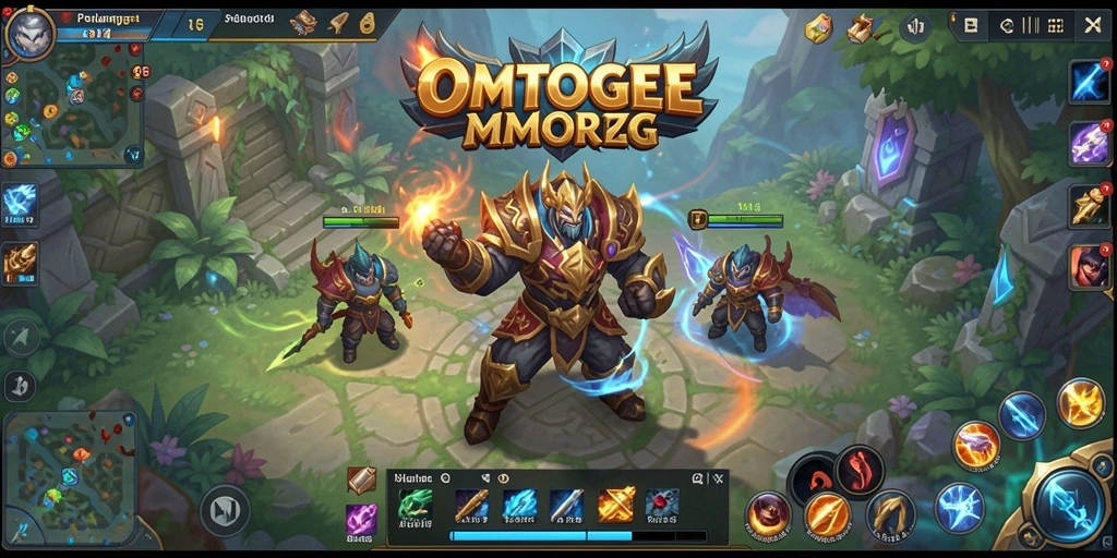 Tampilan seru saat bertarung di dunia MMORPG OMTOGEL.