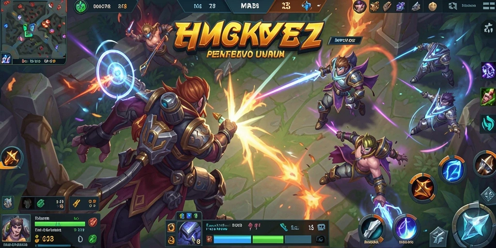 Tampilan seru dari gameplay ORA78 dalam pertempuran MOBA.