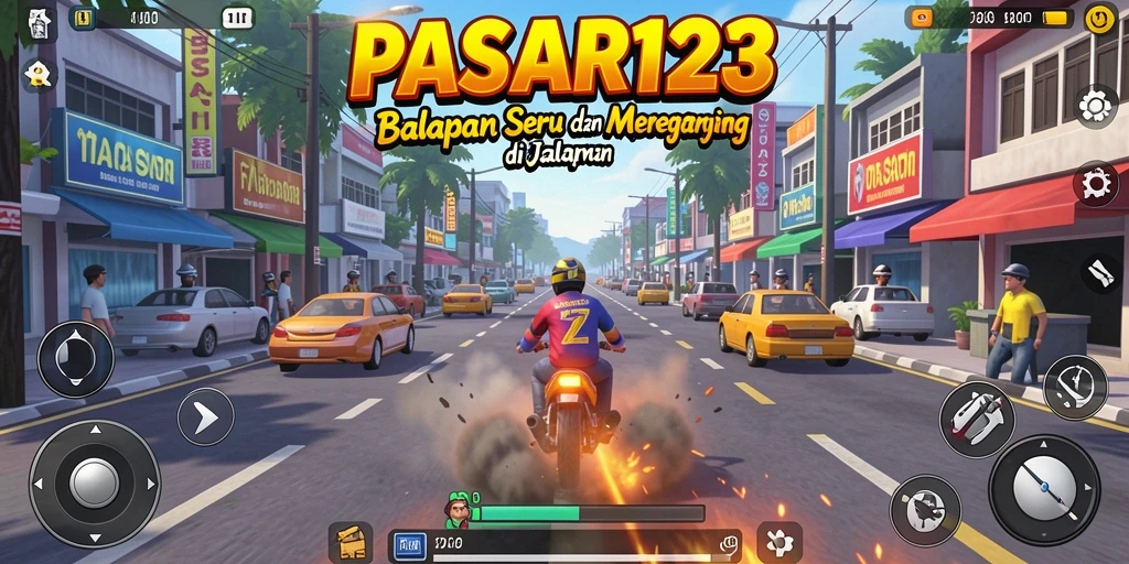 Tampilan gameplay seru dan menegangkan di PASAR123.