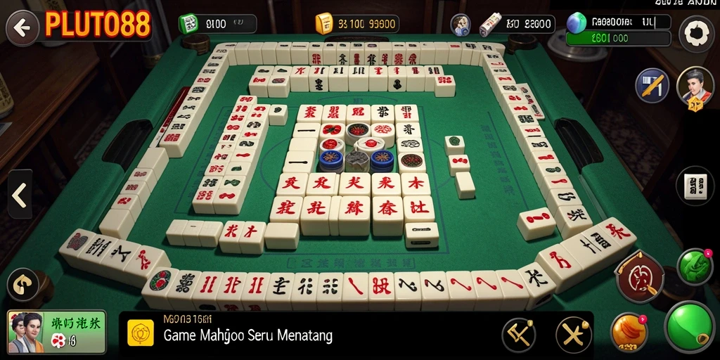 Screenshot gameplay <strong>Mahjong</strong> di PLUTO88 yang menampilkan level menarik.