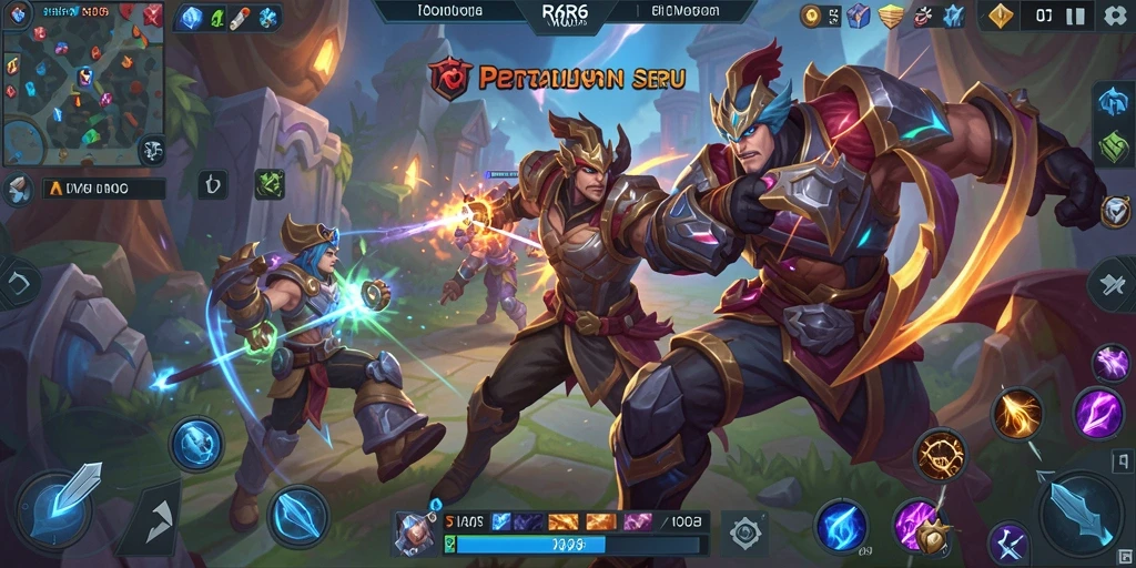 Gameplay seru dalam pertandingan MOBA R6R6 yang melibatkan strategi dan tim.