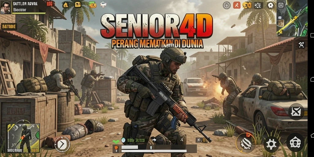 Tampilan grafik memukau dengan intensitas pertempuran Battle Royale.