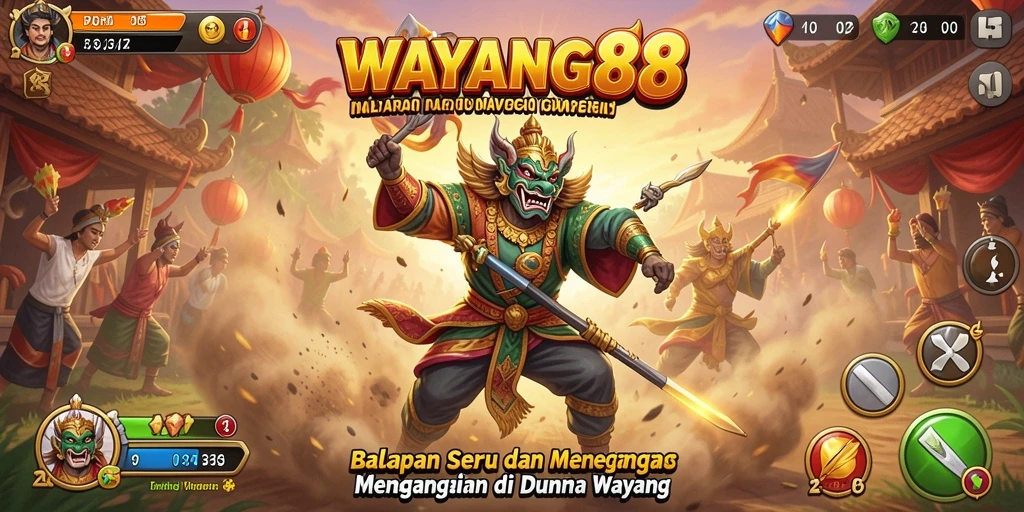 Tampilan menarik dari gameplay WAYANG88 dengan karakter wayang.